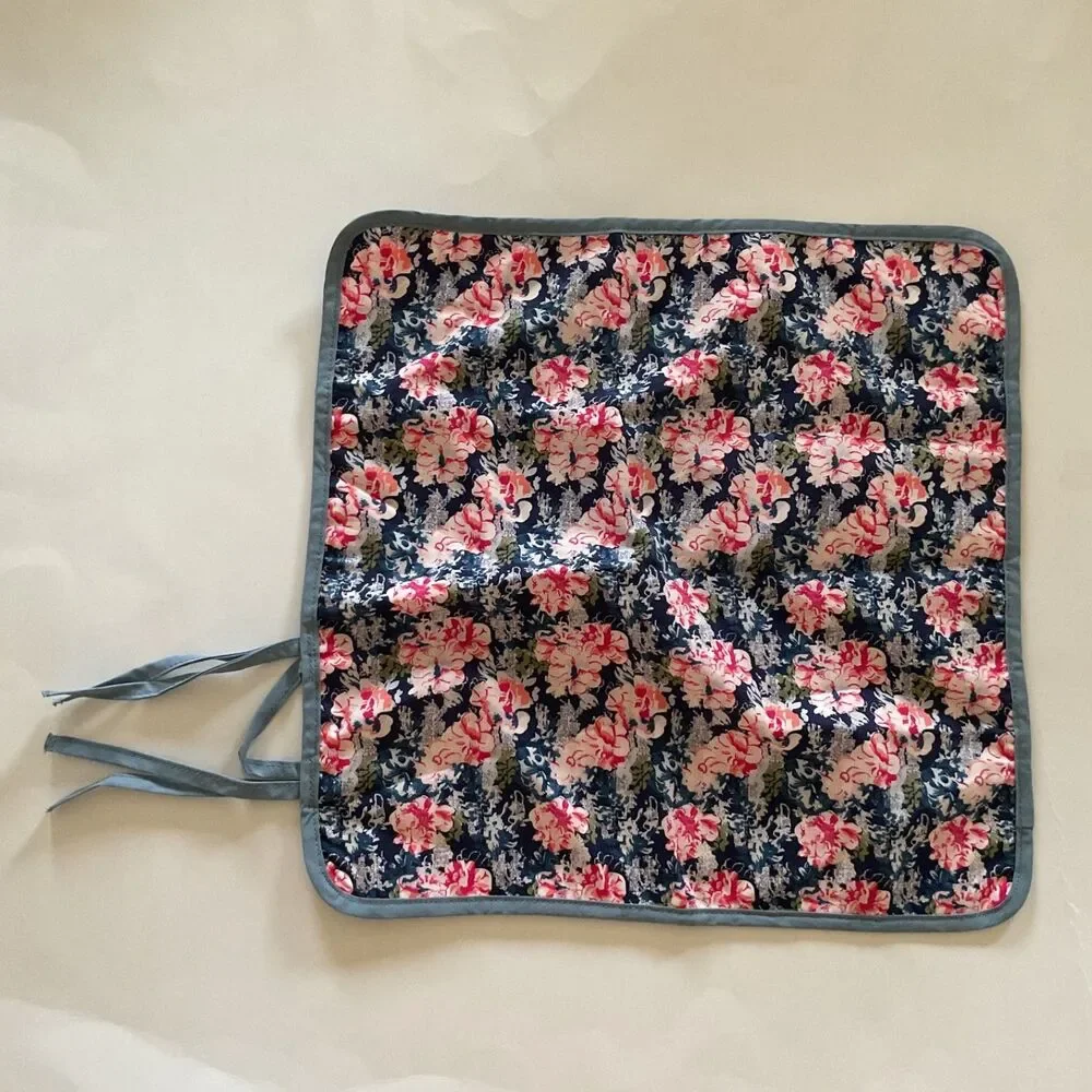 American Girl Doll Tenney Picnic Set Reversible Blanket Floral Red Check Only